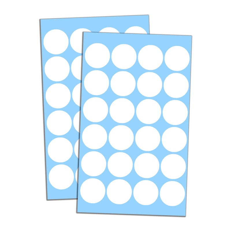 TownStix 1200 Pack, 1" Round Dot Stickers Circle Labels - White - Image 1